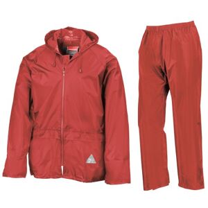 Result Mens Heavyweight Waterproof Rain Suit (Jacket & Trouser Suit) (XL) (Red)