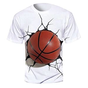 Lomhmn 2024 Fashion T Shirt Tops for Men Activewear Tops Men's Sports Shirt Basketball Short Sleeve Sports Suitable for Running Fitness T Shirt T Shirts for Men Big and Tall (White, XL)