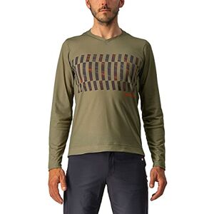 CASTELLI 4522009-353 TRAIL TECH LS TEE Sweatshirt Men's Olive Green/Dark Gray-Orange R XL