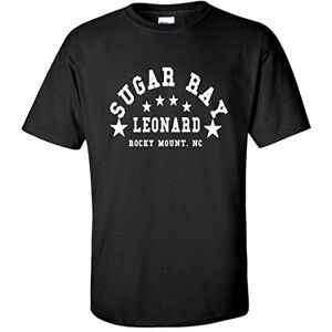 foolsgoldtshirts Sugar Ray Leonard Boxing Inspired Gym Training Mens Black T-Shirt (Large)