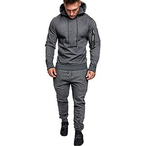 RONGbbppQ Tracksuit For Men Uk Mens Sportswear Clothing Sale Top Hooded Tracksuit Sport Suit Gym Sweat Suits Running Joggers Set Track Suit Man, Grey, XL