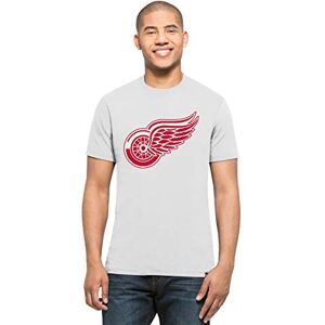 '47 NHL Detroit Red Wings Splitter T-Shirt White Ice Hockey Logo (M)