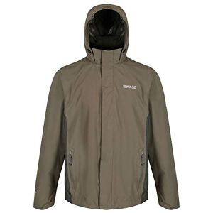 Regatta Men's Matt Waterproof Mesh Lined Hooded Shell Jacket, GrapLf/Baylf, 3X-Large