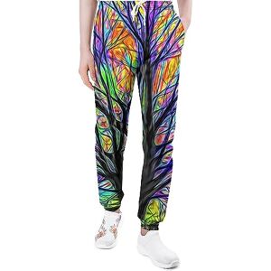 Gyauolop20127 Art Magic Colorful Tree Sweatpants for Men Yoga Athletic Jogger Sweatpants Trendy Lounge Jersey Trousers XL