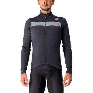 CASTELLI 4518511-085 PURO 3 JERSEY FZ Sweatshirt Men's LIGHT BLACK/SILVER REFLEX Size XXL