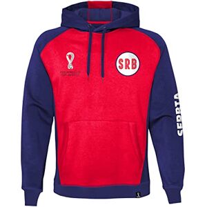 Official Fifa World Cup 2022 Overhead Hoodie, Mens, Serbia, Small Red/Blue