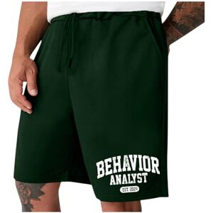 ⭐ Shorts For Men Uk,240602dia3010 Men Shorts Cargo Work Shorts Men Behavior Analyst Summer Shorts for Men Drawstring Hiking Shorts Men Pockets Mens Walking Shorts Elastic Waist Men's Cargo Pants Mens Gym Shorts with Zip Pockets Green