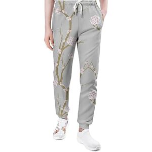 Gyauolop20127 Cherry Blossom Flower Sweatpants for Men Yoga Athletic Jogger Sweatpants Trendy Lounge Jersey Trousers XL