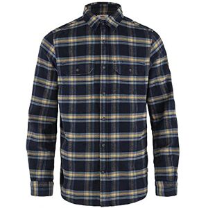 Fjällräven F82978-555-232 Övik Heavy Flannel Shirt, Men, Dark Navy/Buckwheat Brown, XL