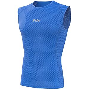 FDX Cool Mesh Base Layer Sleeveless - Men, Women Summer Cycling Vest - Ultralight, Breathable, Anti-Odour Bicycle Skins Tops - Under-Shirts for Running, Gym, Workout Training, Hiking (Blue, XX-Large)