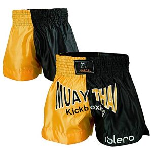Islero Fitness Islero Muay Thai Fight Shorts MMA Kick Boxing Grappling Martial Arts Gear UFC Men (Small)