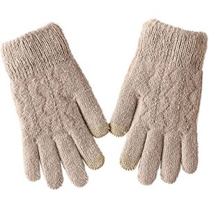 Générique Boxing Gloves for Car Screen Gloves for Winter Thermal Plus Fleece Knit Cycling Gloves Latex Gloves Black M (Khaki, One Size)