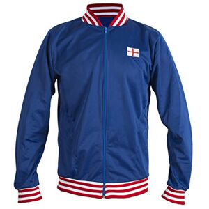 England 1966 Retro Football Jacket Classic Vintage Tracksuit Jumper Man Top-Replica - M Blue