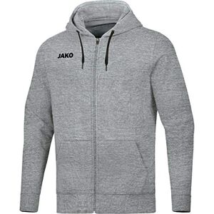 JAKO Men's Base Hooded Jacket, mens, Hooded jacket, 6865, Mottled light grey, S
