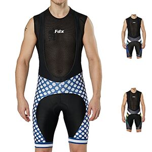 FDX Mens Limited Edition Cycling Bib Shorts Gel Chamois Padded Tights Shorts (White, Large)
