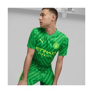 Puma Mens Manchester City Goalkeeper Short Sleeve Jersey - Green - Size Small