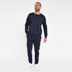 Myt Mens Crew Neck Tracksuit Navy Cotton - Size Small