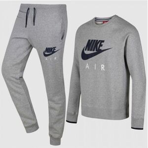 Nike Mens Crew Neck Tracksuit Grey Cotton - Size X-Large