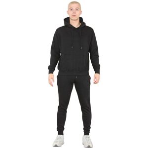 Myt Mens Pullover Hooded Tracksuit In Black Fleece - Size Small