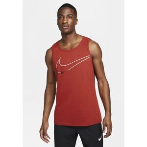 Nike Dri-Fit Mens Graphic Training Tank Vest In Red Cotton - Size Medium