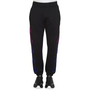 Moncler , Sportswear-inspired Joggers with Flocked Graphics ,Black male, Sizes: XL