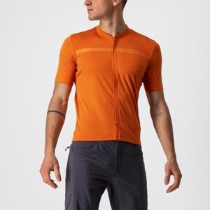 Castelli Unlimited Allroad Short Sleeve Cycling Jersey Orange Rust