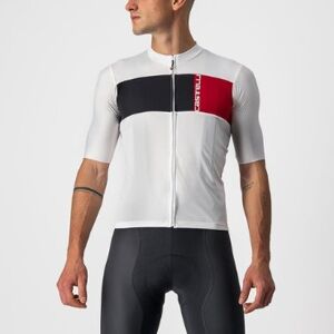 Castelli Prologo 7 Short Sleeve Jersey Ivory/Light Black/Red