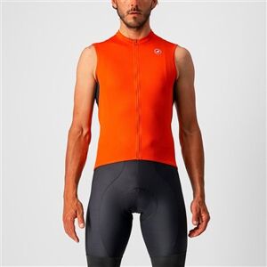 Castelli Entrata VI Sleeveless Cycling Jersey Fiery Red/Dark Grey/Ivory