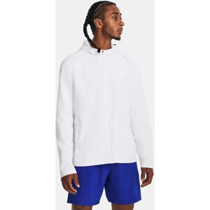 Men's  Under Armour  Launch Hooded Jacket White / Steel / Reflective XL