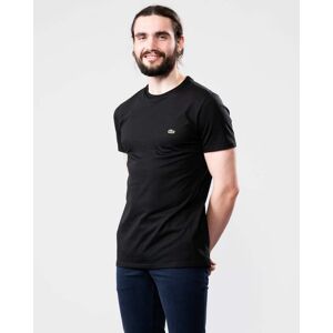 Lacoste Mens Crew Neck Pima Cotton Jersey T-shirt   - Black 031 - M - male