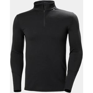 Helly Hansen Men's Lifa Merino Midweight 1/2 Zip Base Layer Black L - Black - Male