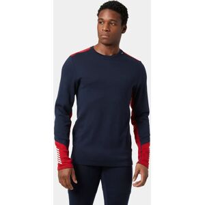 Helly Hansen Men's Lifa Merino Midweight Crew Base Layer Navy 2XL - Navy Blue - Male