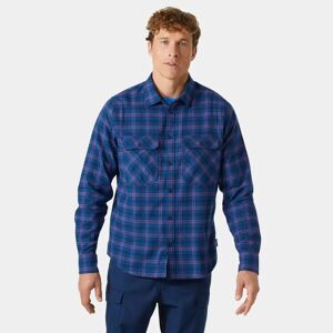 Helly Hansen Men's Lokka Organic Flannel Shirt Blue L - Ocean Class Blue - Male