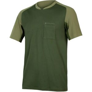 Endura GV500 Foyle SS Road Tee Olive Green  - Size: XS - male