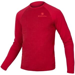 Endura One Clan Raglan LS Jersey Rust Red  - Size: M - male