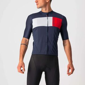 Castelli Prologo 7 Road Jersey Savile Blue/Silver Grey/Red  - Size: M - male