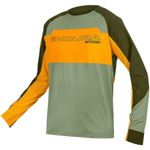 Endura MT500 Burner Lite LS MTB Jersey Tangerine  - Size: M - male