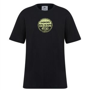 adidas Graphic Logo T Shirt Mens Black Globe S male