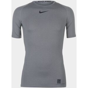 Nike Pro Mens Tight Fit Short Sleeve Top Grey 2XL male