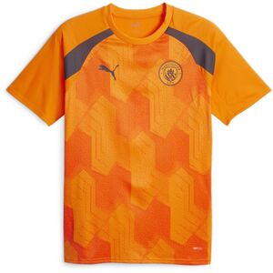 Puma Manchester City Pre Match Shirt 2023 2024 Adults - male - Orange/Grey - M