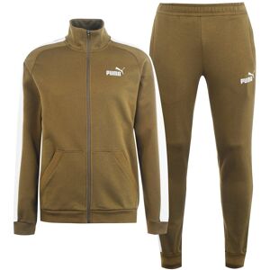 Puma Clean Fleece Tracksuit Mens - male - Olive/White - S