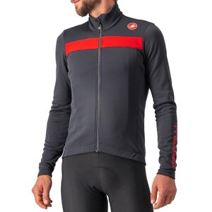 Castelli Puro 3 Long Sleeve Cycling Jersey - AW22 - Dark Grey / Red Reflex / Large