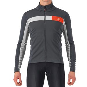 Castelli Mortirolo 6S Cycling Jacket - AW22 - Dark Grey / Silver Grey / Red Reflex / Large