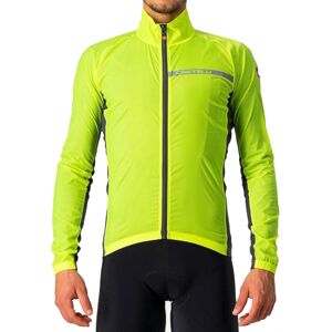 Castelli Squadra Stretch Cycling Jacket - SS22 - Yellow Fluro / Dark Grey / Large