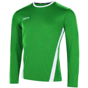 Mitre Origin Long Sleeve Jersey - Emerald/White