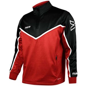 Mitre PRIMERO POLY QUARTER ZIP TOP - Scarlet/Black/White