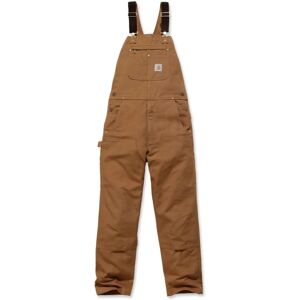 Carhartt 102776-211 Relaxed Fit Duck Bib Overall Tall  30 Carhart Brown