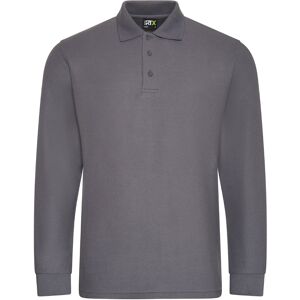 ProRTX RX102 Pro Long Sleeve Polycotton Polo Shirt XL  Solid Grey