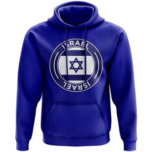 UKSoccershop Israel Football Badge Hoodie (Royal) - Blue - male - Size: Womens XL (Size 16 - 40\" Chest)