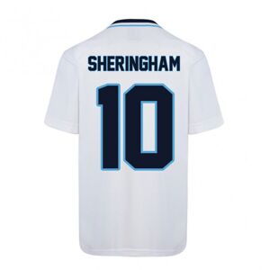 Score Draw England Euro 1996 Home Shirt (Sheringham 10) - White - male - Size: Small Adults